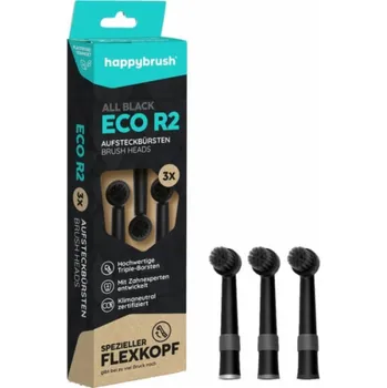 Sprchová hlavice Happybrush kartáčkové hlavice ECO R2 celé černé