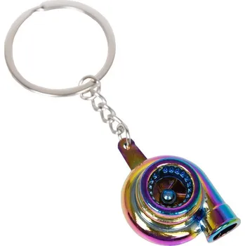 Kovový přívěšek na klíče turbo neon chrom