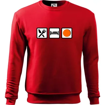 Chlapecké tričko Eat sleep repat hokejbal v řadě - Mikina Essential dětská - 146 cm/10 let ( Červená )