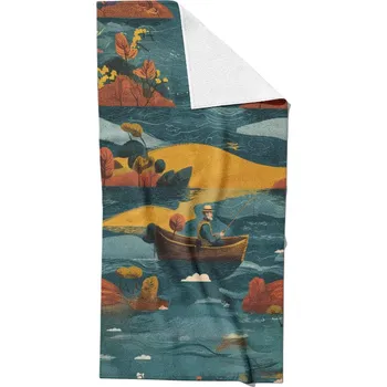 Rychleschnoucí osuška 80x160 rybářské ráno