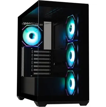 BitFenix skříň CETO Cube / 4x 120mm ARGB fan / 2x USB 3.0 / USB-C / tvrzené sklo / černá