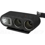 CARPOINT Rozdvojka do zapalovače 12V - s USB výstupem / kabelem / LED osvětlením