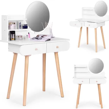 Kosmetický kufr Kosmetický toaletní stolek se zrcadlem policemi CHDT05