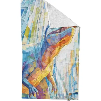 Rychleschnoucí ručník 50x90 městský dinosaurus