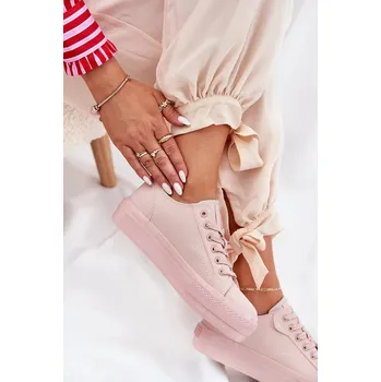 Dámské tenisky Dámské tenisky na platformě z ECO kůže Big Star – růžové Velikost: 39