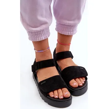 Dámské sandále Dámské semišové sandály na platformě Big Star Black Velikost: 37