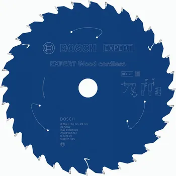 Pilový kotouč BOSCH EXPERT Wood cordless Pilový kotouč, 185 × 1,8/1,2 × 20 mm, T32 2608902234 free_store_pickup