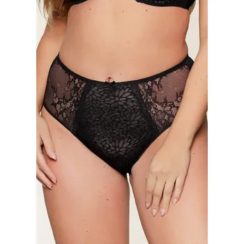 Kalhotky Dámské kalhotky LingaDore 1400B-1 black/nude Černá, L