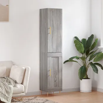 Příborník do zásuvky zahrada-XL Skříň highboard šedá sonoma 34,5 x 34 x 180 cm kompozitní dřevo 3199103