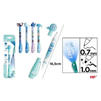 Długopis Szpiegowski UV z podwójną końcówką 0.7/1.0mm Morskie Zwierzaki, Main Paper