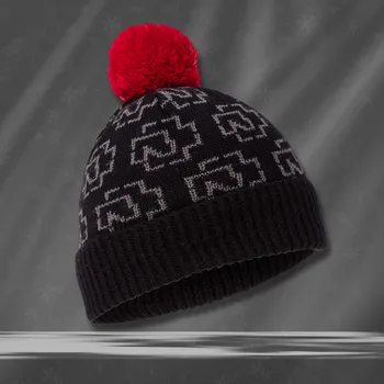 Pokrývka hlavy Rammstein zimní kulich, Bobble Beanie Black One Size, unisex