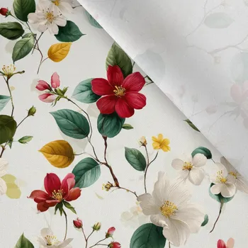 Bavlna premium NELA mini květiny Leaf