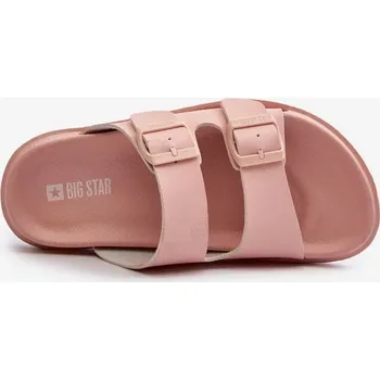 Dámská obuv Dámské lehké pěnové pantofle s přezkami Big Star růžová Velikost: 41