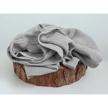 Nelly Mušelínová osuška - Šedá 100x150 cm