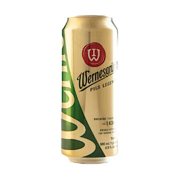 Pivo Wernesgrüner Pils 4,9% 0,5 l plech