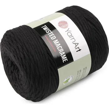 Příze Pletací příze Twisted Macrame 500 g - 16 (750) černá