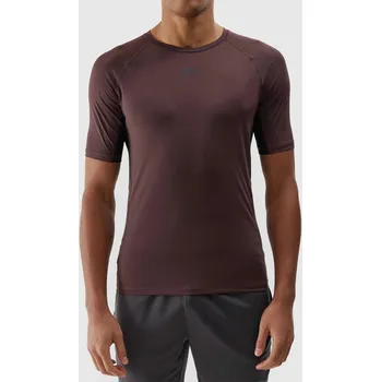 Pánské tričko Pánské sportovní rychleschnoucí tričko 4F - hnědé Velikost: 3XL