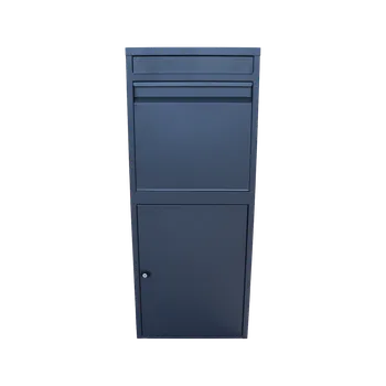Poštovní schránka Box na balíky (410x385x1020mm) s přepadovou lištou na ochranu balíků, tloušťka 0.8mm) velikost balíku: 320x300x260mm, barva: RAL 7016 (antracit)