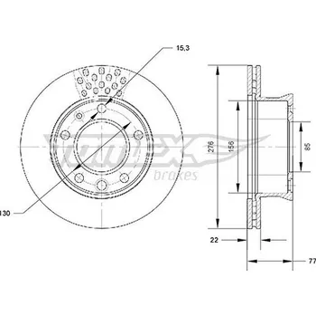 Brzdový kotouč Brzdový kotouč TOMEX Brakes TX 70-07