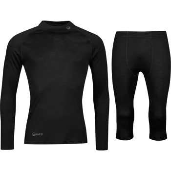 Pánské termo spodní prádlo Set Halti Neva Merino 3/4 XXS černá
