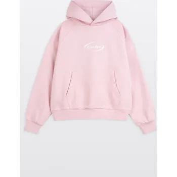 Dívčí mikina Reporter Young | Dívčí zateplená růžová mikina BOXY s kapucí a minimalistickou výšivkou „EVOLVE“ - Velikost 164/170 253-0551G-17-610-1