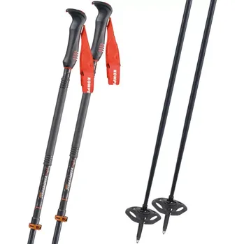 Sjezdová hůlka Hůlky Komperdell DESCENT Ti Vario 2023/24 110-140 černá/oranžová