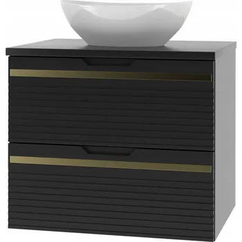 Koupelnový nábytek VESPER-02 - Skříňka s umyvadlem a deskou 2Z 60cm Černá Matná Sada-2