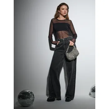 Dámské džíny Sinsay - Džíny wide leg - černá - 799FI-99J - 799FI-99J-38