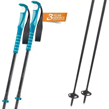 Sjezdová hůlka Hůlky Komperdell CARBON C.7 Ascent - blue 2025/26 110-140 černá/modrá