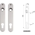 LOCINOX® krycí štítek s otvorem pro kliku a cylindrickou vložku, rozteč 92 mm, materiál: hliník, cena za PÁR