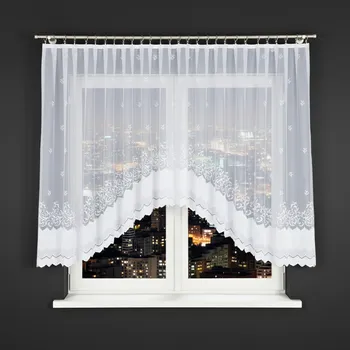 Záclona Dekorační oblouková krátká záclona na žabky GENOWEFA 140 bílá 350x140 cm MyBestHome