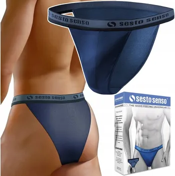 Pánské spodní prádlo SESTO SENSO Pánské slipy Puma Tanga Námořnická Modrá, XXL