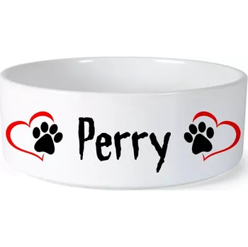 Miska pro psa Miska pro psa se jménem Perry (Keramická miska na krmivo pro psy)