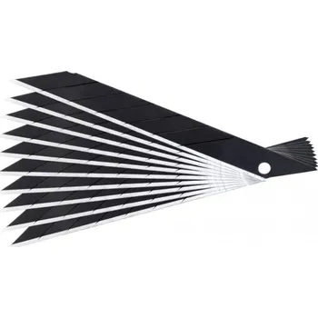 Pracovní nůž FORTUM břity ulamovací do nože 10ks, 9mm(tl.0,4mm/7s), SK2 4780028A