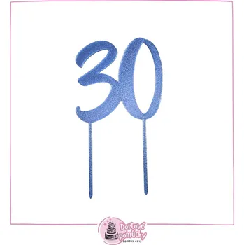 Číslice 30 - plastový zápich - Černá / STŘEDNÍ