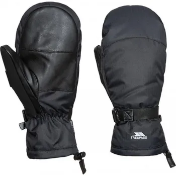 Rukavice TRESPASS Unisex kožené lyžařské rukavice pro dospělé Unique size ČERNÁ
