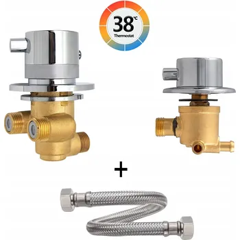 Vodovodní baterie Sprchová baterie Inea s termostatem, libovolná rozteč, stříbrná