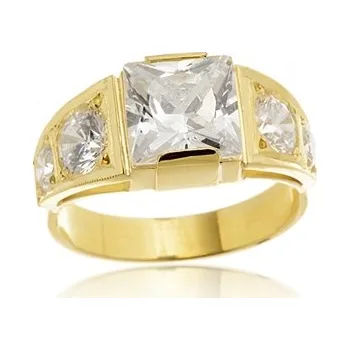 Prsten Masivní dámský prsten se zirkony 0018 + DÁREK ZDARMA