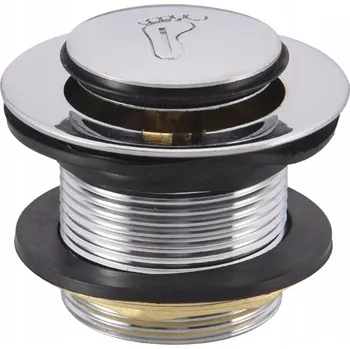 Vrták Automatická zátka klik-klak Inea stříbrná mosazná pro sprchový kout a vanu