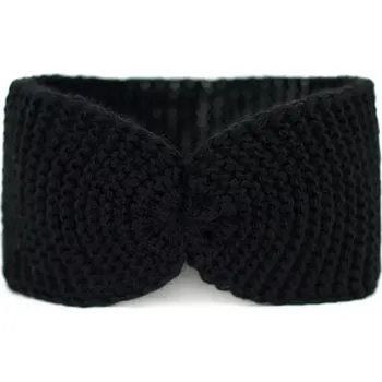 Klapky na uši Dámská pletená čelenka Paola Classic Černá