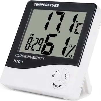 Meteostanice Meteostanice teploměr vlhkoměr hodiny 5v1 HTC-1
