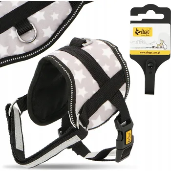 Postroj pro psa POSTROJ pro PSA 32-42 cm BEZ TLAČENÍ NA TĚLO NASTAVITELNÝ XS POHODLNÝ LEHKÝ NA PROCHÁZKY B9