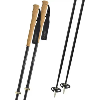 Sjezdová hůlka Hůlky Komperdell Carbon CLOUD - VARIO 2021/22 110-145 černá/zlatá