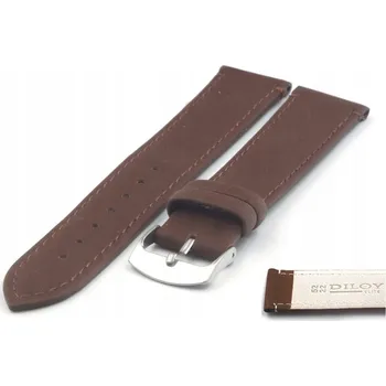Řemínek na hodinky Hnědý kožený řemínek NA hodinky 22 mm diloy 421