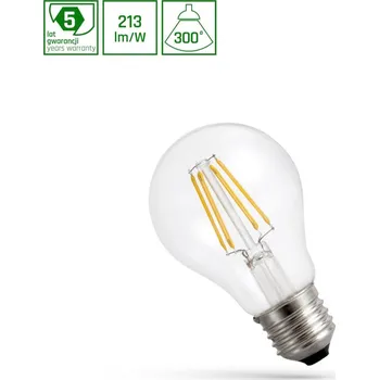 Žárovka SPECTRUMLED LED GLS E-27 230V 6.8W COG A-CLASS Studená bílá CLEAR SPECTRUM 5Y WARRANTY