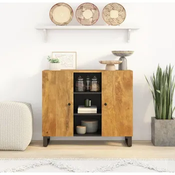 Příborník do zásuvky vidaXL Příborník se 2 dvířky 90 x 33 x 75 cm masivní recyklované dřevo [352926] Barva: medová hnědá