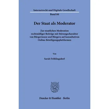 Der Staat als Moderator - Fröhlingsdorf, Sarah Maria
