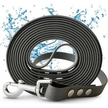 Vodítko pro psa Vodítko Pro Psa Malého / Velkého 10M Voděodolné Silné Dlouhé / Krátké Šedé