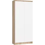 Uzavřený regál R80 2D 8P CLP dub sonoma / bílý