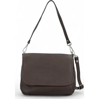 Kabelka Dámská kožená crossbody kabelka tmavě hnědá – Delami Madleen hnědá